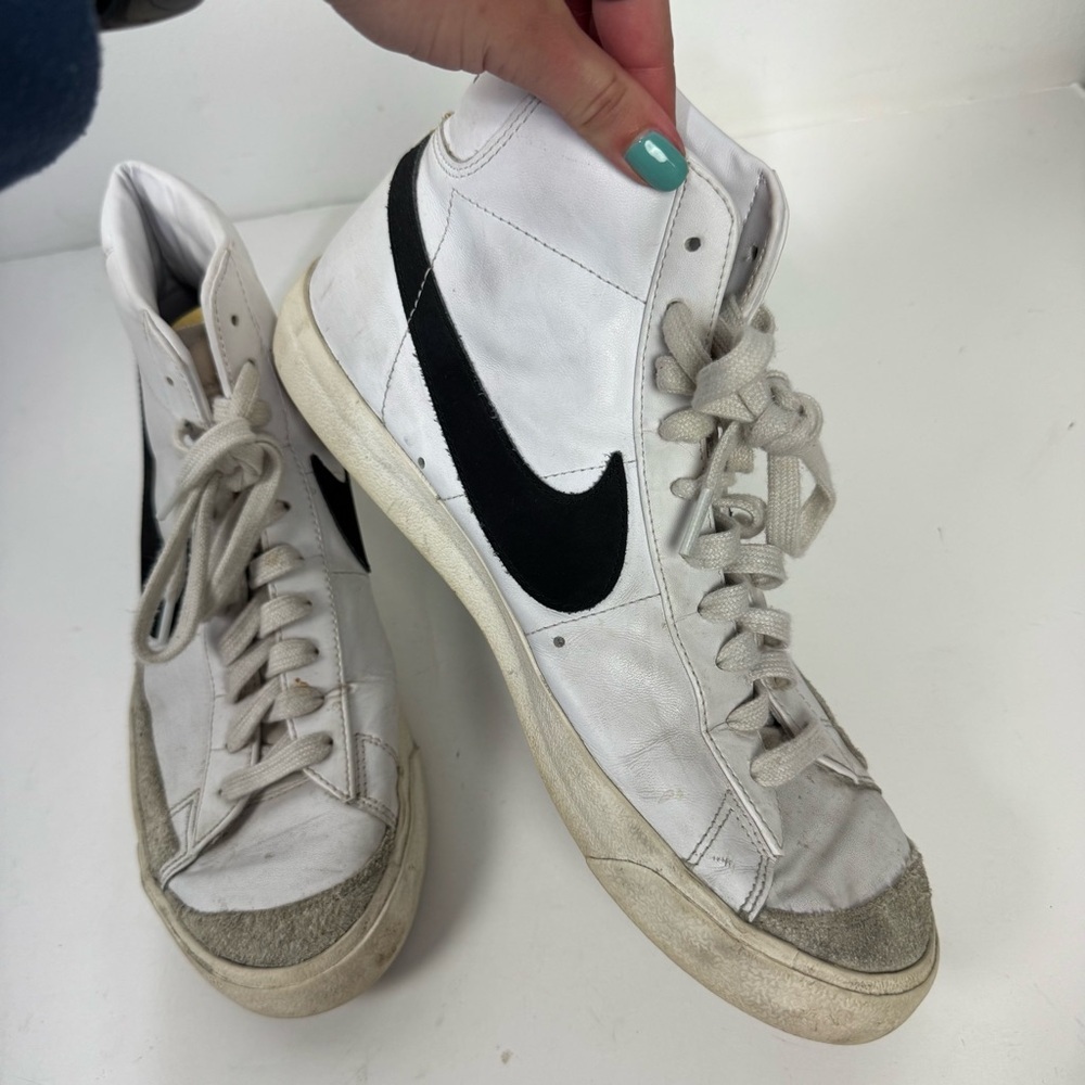 Nike Playboy Blazer Mid '77 Vintage Casual Shoes Black & White Weightlifting - Picture 5 of 9